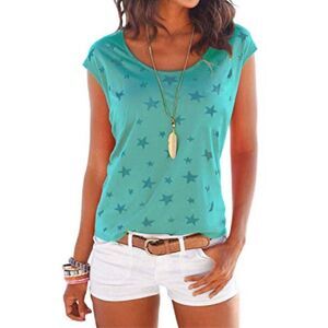 New in Package Womens Yoins Star Blue Star Ranglan Tee Shirt 🔝- Sz M